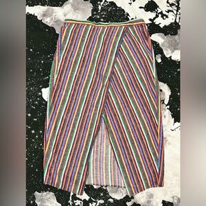 Madewell Colorful Striped Midi Skirt